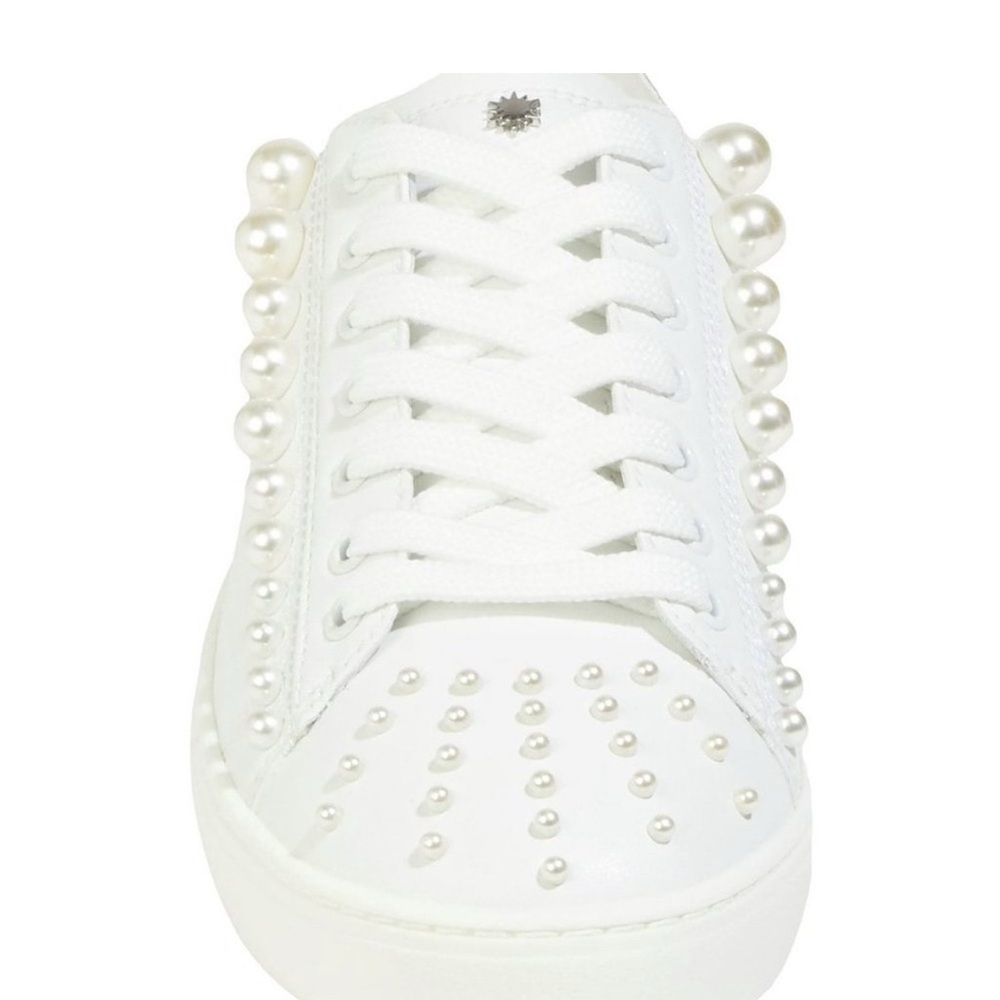 NEW Stuart Weitzman White Pearl Sneakers - Picture 2 of 10